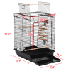 Bird Open Top Cage Small Parrot Cage with Toy