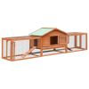 Rabbit Hutch Solid Pine & Fir Wood 122"x27.6"x34.3"