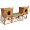 Outdoor Large Rabbit Hutch House Pet Cage Double House