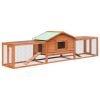 Rabbit Hutch Solid Pine & Fir Wood 122"x27.6"x34.3"