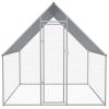 Outdoor Chicken Cage 6.6'x6.6'x6.3' Galvanized Steel