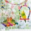 Bird Parakeet Toys; Swing Hanging Standing Chewing Toy Hammock Climbing Ladder Bird Cage Colorful Toys Suitable for Budgerigar; Parakeet; Conure; Cock