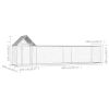 Chicken Coop 16.4'x3.3'x4.9' Galvanized Steel