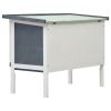 Outdoor Rabbit Hutch 1 Layer Gray Wood