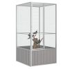 Bird Cage Gray 43.7"x42.1"x83.3" Galvanized Steel