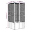 Bird Cage Anthracite 43.7"x42.1"x83.3" Galvanized Steel