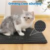 Cat Litter Mat, Kitty Litter Trapping Mat, Double Layer Mats with MiLi Shape Scratching design, Urine Waterproof, Easy Clean, Scatter Control 21" x 14