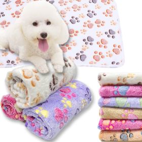 Soft and Fluffy High Quality Pet Blanket Cute Cartoon Pattern Pet Mat Warm and Comfortable Blanket for Cat and Dogs Pet Supplies (Color: Dark brown, size: middle puppie76X52cm)