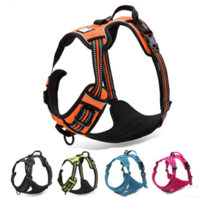 Truelove Pet Adjustable Safety Reflective Nylon Harness for Big Medium Large Dogs (Color: Brown, size: S)