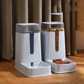 Pet Double Bowl Automatic Feeder Waterer (Dimensions: Grey, Color: Feeder)