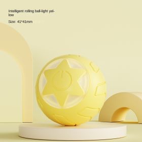 Star Rolling Ball Cat Toys Self Hi Relax Cat Toys Pet Bite Resistant Toys Pet Supplies Wholesale (colour: Star Rolling Ball - Yellow, Specifications: Neutral English packaging)