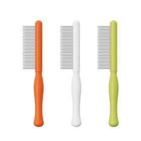 Ai Wo Pet Comb Cat Row Comb Dog Comb Special Stainless Steel Dense Teeth to Remove Floating Hair One Piece for Cross border Shipping (colour: Xiao Man Waist Thick Teeth, Specifications: white)