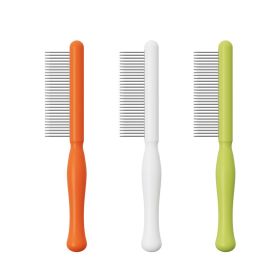 Ai Wo Pet Comb Cat Row Comb Dog Comb Special Stainless Steel Dense Teeth to Remove Floating Hair One Piece for Cross border Shipping (colour: Xiao Man Waist Thick Teeth, Specifications: orange)