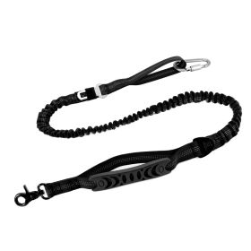 Dog Leash, Dog Leash For Large Dogs, Multifunctional Dog Leashes For Medium Dogs, Adjustable Dog Leash With Car Seatbelt, 4-6 FT Strong Bungee Dog Lea (Color: Black, style: Without buckle)