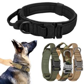 Tactical Pet Collar; Dog Collar With Handle; Military Heavy Duty Dog Collars For Medium Large Dogs (Color: Army Green, size: XL)