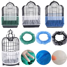 3pcs Receptor Seed Guard Nylon Mesh Bird Parrot Cover Soft Easy Cleaning Nylon Airy Fabric Mesh Bird Cage Cover Seed Catcher Guard (Color: Blue, size: M)