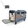 Pet Rolling Carrier With Wheels Pet Travel Carrier Transport