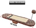 Cat Toy Scratcher with Ball Interactive Durable Kitty Seesaw Scratching Pad Pet Scratch Sofa Bed for Small Medium Cats