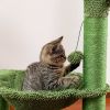 Indoor with Large House Natural Sisal Rope Cactus Cat Tree Condo