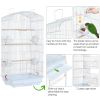 64" Rolling Bird Cage with Rolling Black Stand and Perch