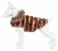 Pet Life Luxe 'Tira-Poochoo' Tiramisu Patterned Mink Dog Coat Jacket