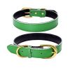 Genuine Leather Dog Collar; Wide Dog Collar; Soft Padded Breathable Adjustable Tactical Waterproof Pet Collar