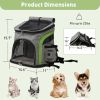 Foldable Airline Travel Pet Carrier Bag with Safety Strap