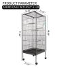 Bird Cage for Parakeets Cockatiels Parrot Green Cheek Conures Pigeons Lovebird with Rolling Stand