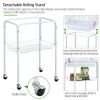 64" Rolling Bird Cage with Rolling Black Stand and Perch