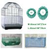 3pcs Receptor Seed Guard Nylon Mesh Bird Parrot Cover Soft Easy Cleaning Nylon Airy Fabric Mesh Bird Cage Cover Seed Catcher Guard