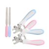 2Pcs/set Pet Grooming Tools Stainless Steel Nail Clippers Dogs Cats Nail Scissor Nail Cutter Puppy Kitten Grooming Nail Grinder